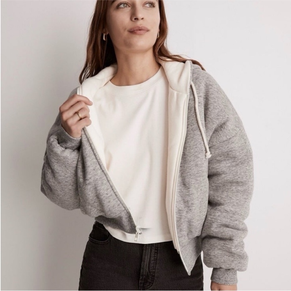 Madewell MWL Reversible Puffer Hoodie Jacket